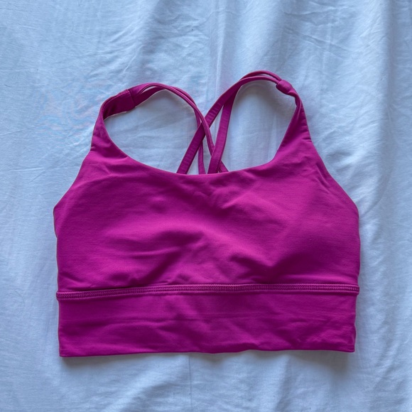 Lululemon Energy Bra Long Line *Medium Support, B–D Cup Ripened Raspberry - Picture 4 of 5